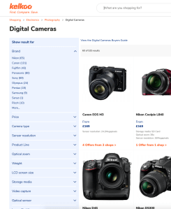 Kelkoo comparison shopping site