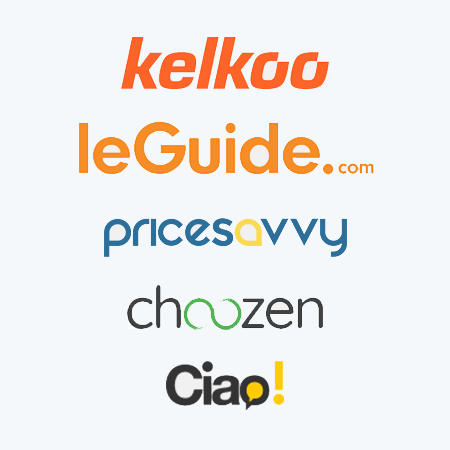 Kelkoo, LeGuide,Pricesavvy,choozen,ciao