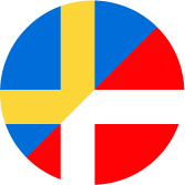 Sweden and Denmark flag